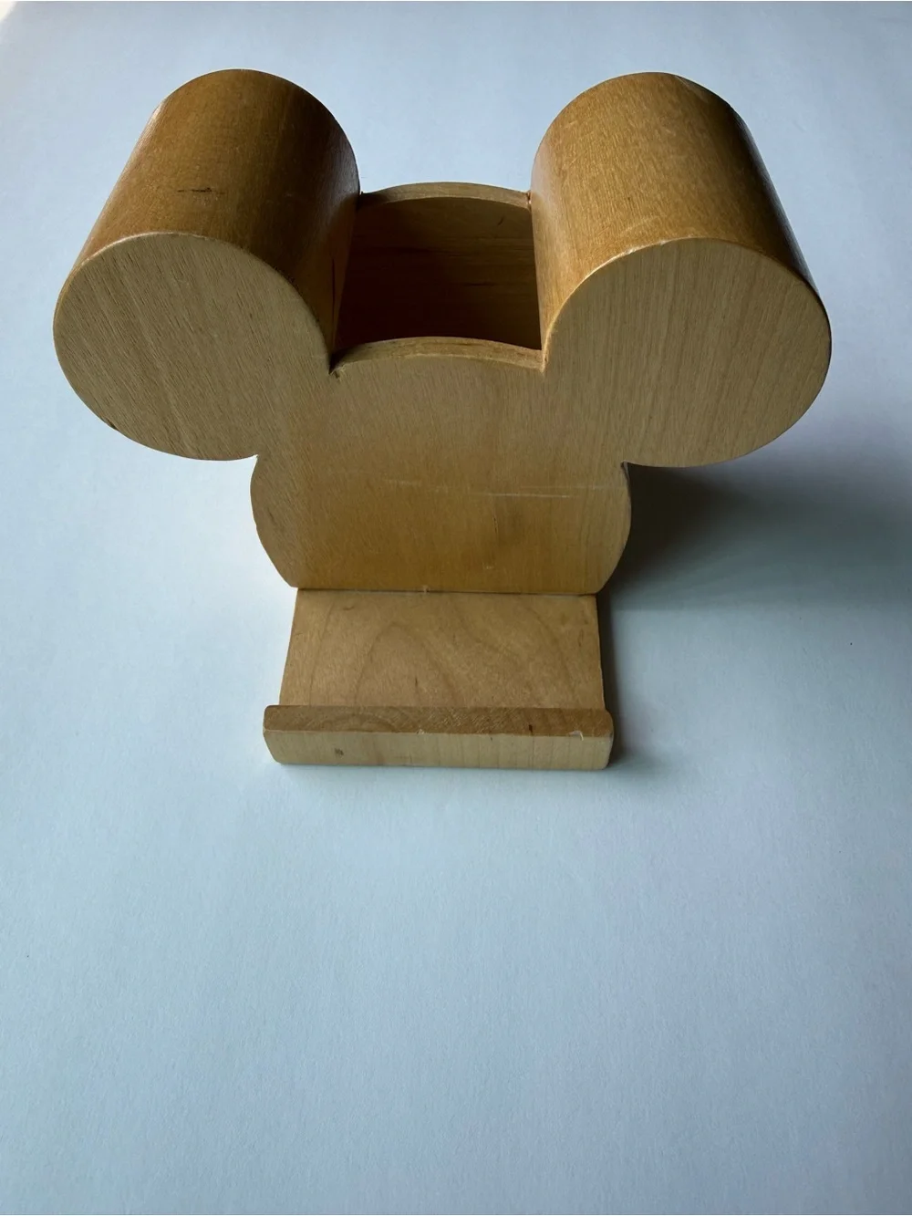 Disney Wooden Decorative Block in Natural Wood and Black